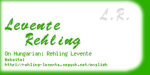 levente rehling business card